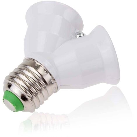 Casquillo de bombilla divisor E27  Blanco