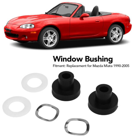 Casquillo de ventana resistente a los arañazos Dérlin 909925 para Mazda Miata 1990-2005