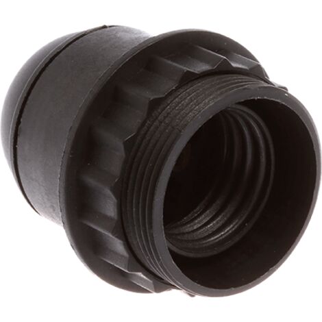 Casquillo E27 con doble anillo Color Negro