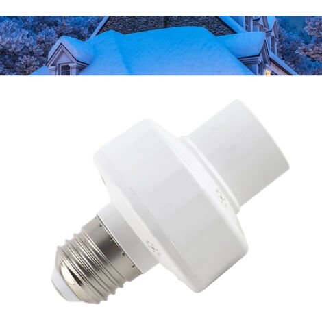 Casquillo E27 con mando a distancia, base de ABS, 110 V, para bombillas de bajo consumo y LED, tamaño 9,5 cm, 1 casquillo + 1 mando a distancia.