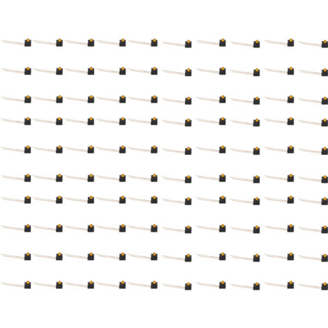 Casquillo LED de 100 unidades para LEDs de 3 mm y 90° - Luz naranja - Resistente a altas temperaturas - Conexiones industriales
