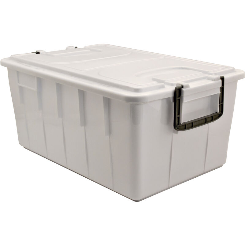 Image of Mobil Plastic - Cassa alimentare con coperchio modello Food Box 40 litri - Bianco bianco