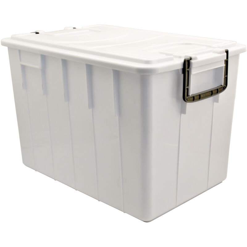 Image of Mobil Plastic - Cassa alimentare con coperchio modello Food Box 60 litri - Bianco bianco