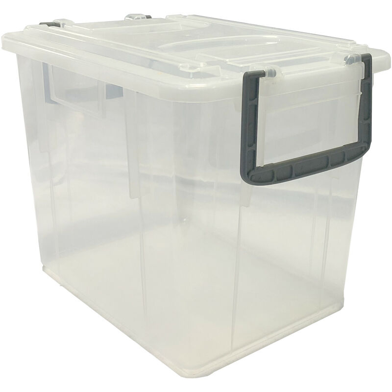 Image of Mobil Plastic - Cassa alimentare con coperchio modello Food Box 20 litri - Trasparente trasparente