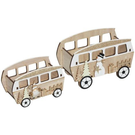 Cassa di legno per autobus blc x2 - Feeric lights & christmas