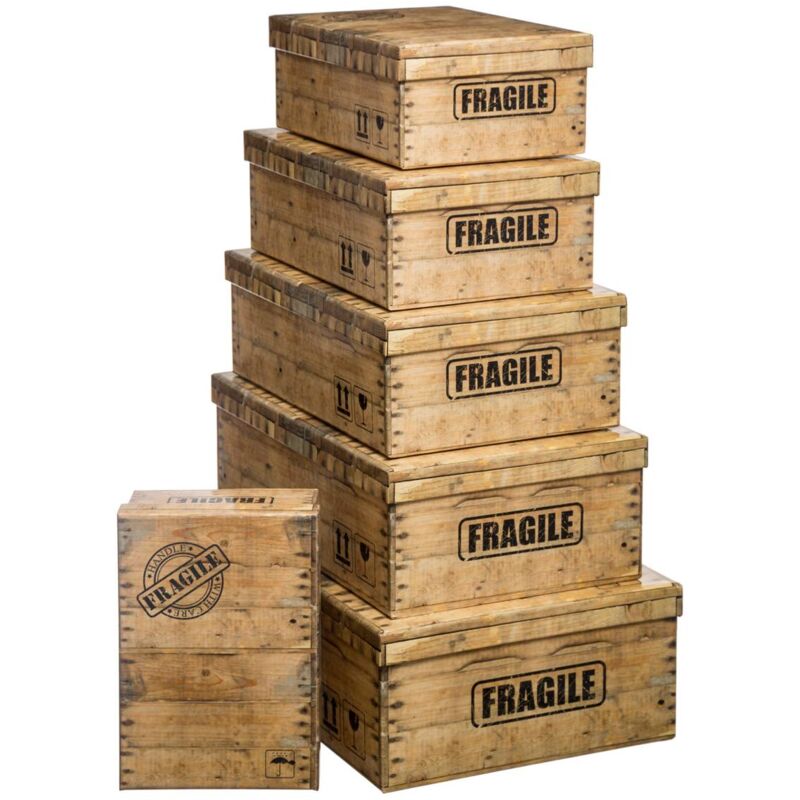 Image of 5five - cassa effetto scatole x6 - Fragile