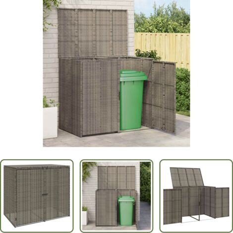 Cassa per rifiuti -  Cassa per Spazzatura 2 pcs Grigio 65 x 80 x 115 cm Polietilene