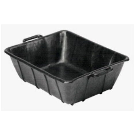 Cassa porta malta in plastica c/rinforzo in ferro x edilizia nero 30lt 64x48x18