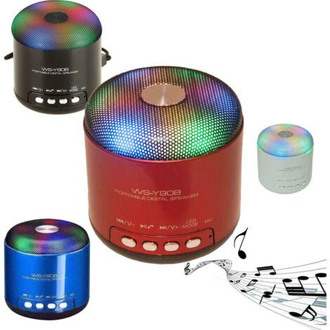 Cassa Portatile Bluetooth Mp3 Vivavoce Led Microsd Altolante Radio Fm Ws-y90b