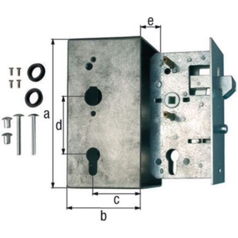 Cassa serratura DIN L/R dimensione A173xB95xC60mm dimensione E 30mm mandrino 60mm GAH