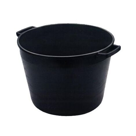 Cassa Vasca Porta Macerie Ics Fondo Tondo Pe Nero Cm 47 H.Cm 33 Litri 40 - 1 Pz