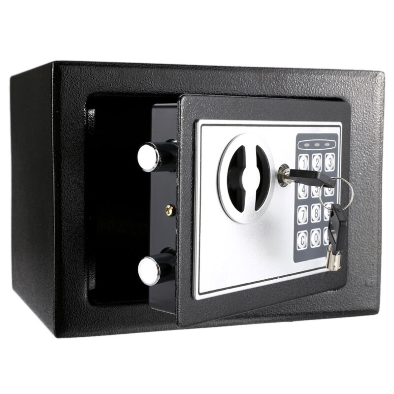 Image of Decdeal - Cassaforte a combinazione interamente in metallo, mini cassaforte con serratura a combinazione, mini cassaforte per ufficio domestico