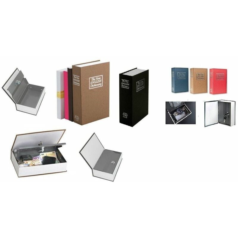 Image of Royal_shopping - cassaforte cassetta di sicurezza +2 chiavi finto libro medio salvadanaio soldi
