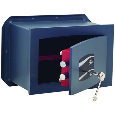 Cassaforte con chiave doppia mappa 800 - mm.310x195x210h. peso kg.10, 1 ripiano (801pa)