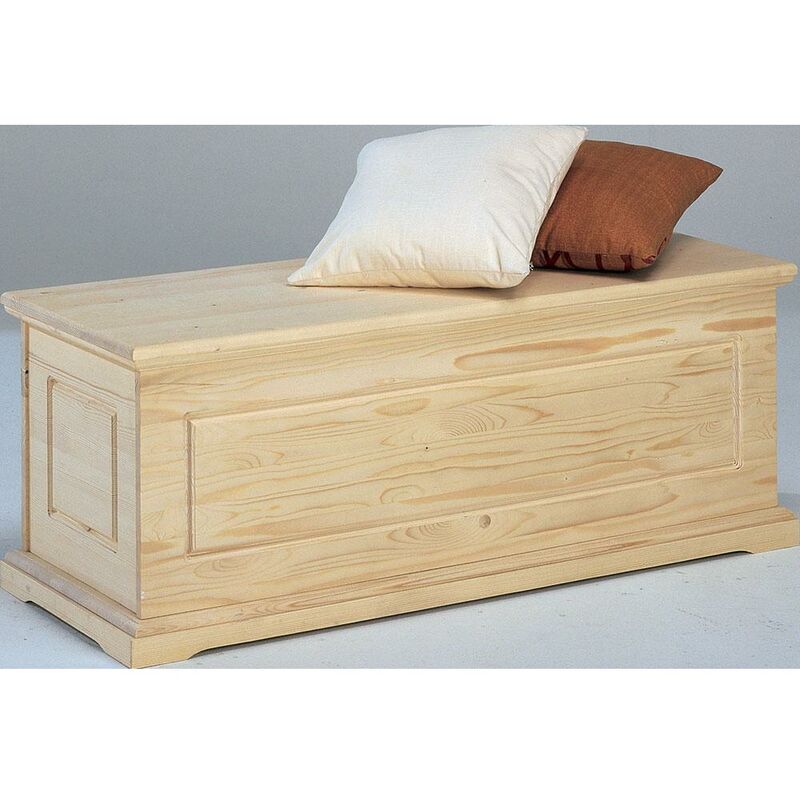 Cassapanca In Legno Massello Di Pino Maury's - 100x41x67 Cm, Ideale Per Riporre Giocattoli E Fai Da Te - Foto 7