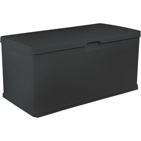 Ipae Progarden Baule Alpha Contenitore Esterno 340L Antracite 118x59x57cm - Con Ruote e Chiusura Lucchettabile