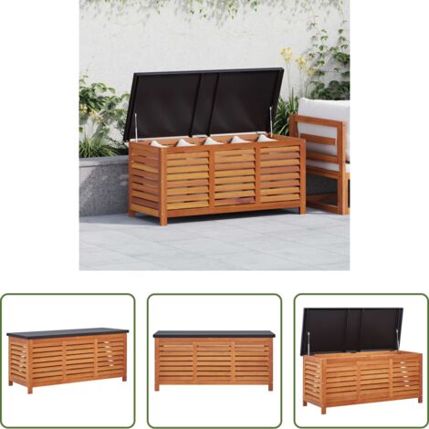 Cassapanca in legno -  Cassapanca da Giardino 117x50x55 cm in Massello di Eucalipto