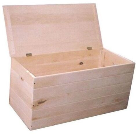 MACHIERALDO Cassapanca in Legno Massello 100x40x50 cm, Modello Xtra, Perfetta per Arredamento Classico e Rustico