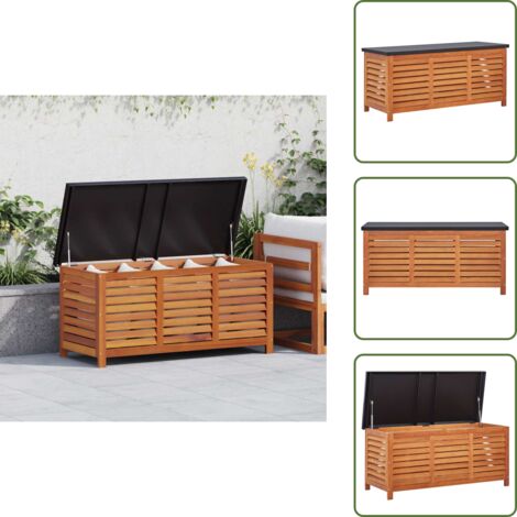 Cassapanca in metallo - vidaXL Cassapanca da Giardino 117x50x55 cm in Massello di Eucalipto - Cassapanca per giardino