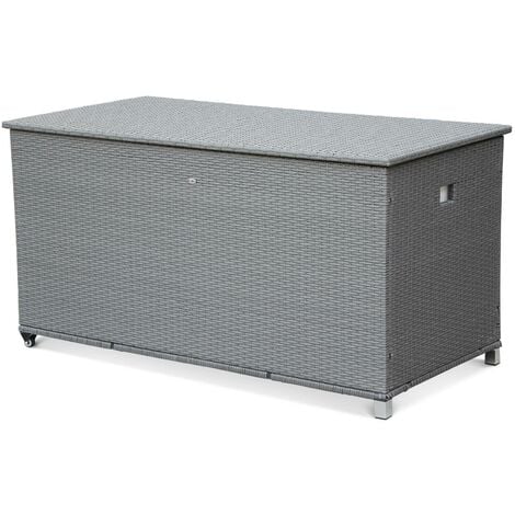 Cassapanca Rattan Garden Storage Box With Handle And Wheels Grey Cassapanca Rattan Garden Storage Box With Handle And Wheels Grey P 993029 5903429 1 Jpg