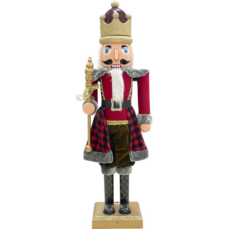 Casse-Noisette Soldat 392075 Rouge écossais 160Hcm lumières, sons et mouvement