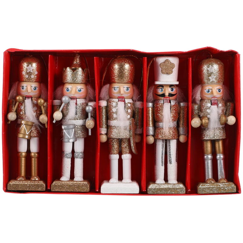 Feiyue - Casse-Noisette Soldat Marionnette Casse-Noisette De Noël Délicat Bureau Poupée Pendentif Ornements Pied Arbre Batteur En Bois Enfant