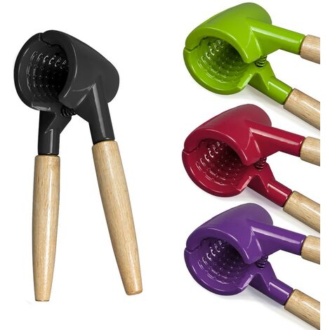 Casse-noix universel à ressort très résistant – Poignées en bois verni – Casse les coquilles sans écraser les fruits – Pour noix et noisettes – Durandal