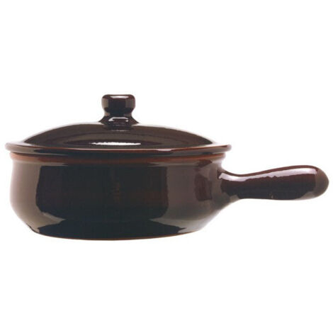 Casserole 1 Poignée avec Couvercle 25 cm Brune Coli