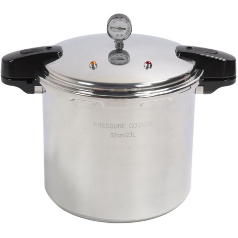 Casserole à pression aluminium alépée de 23L manomètre haute capacité induction gaz large gamme de cuisson