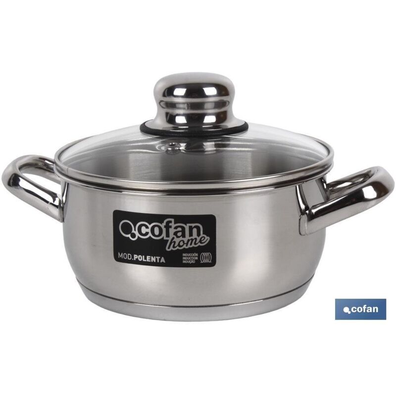 Cofan - Cocotte à Induction inox 1,3l Polenta T/Verre Modèle Ø160 mm