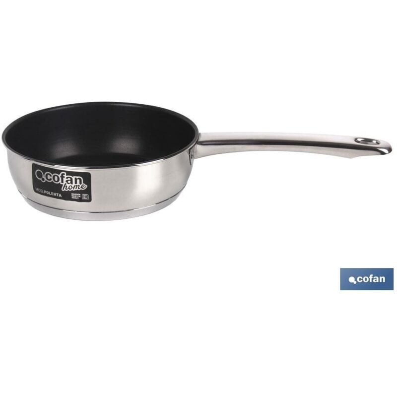 Cofan - Poêle à Frire à Induction inox Modèle Polenta Ø180 mm