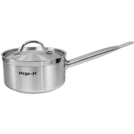 Casserole haute professionnelle avec couvercle Mega-M PRO 3 l diam. 18 cm x h 10 cm N