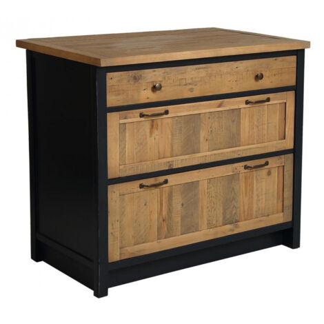 Casserolier 3 tiroirs - Bois - Bleu - Interior's
