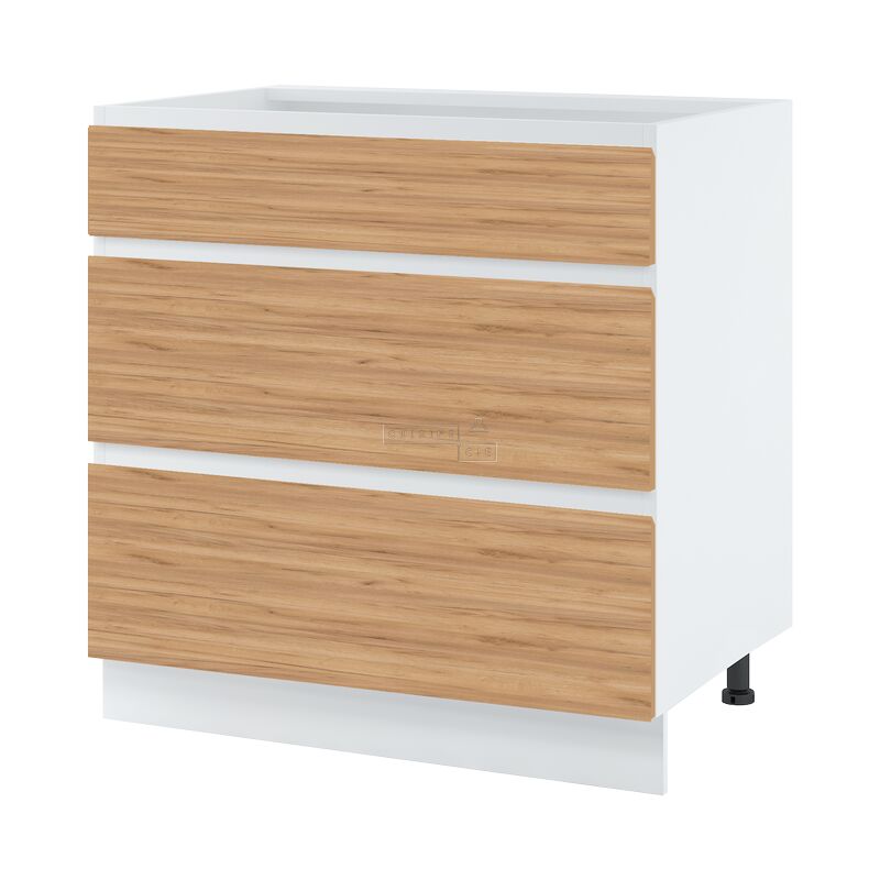 Cuisineandcie - Casserolier Bellissi Chene l 80 cm Type de poignee: Porte avec poignée integrée - Couleur: Décor chêne brut