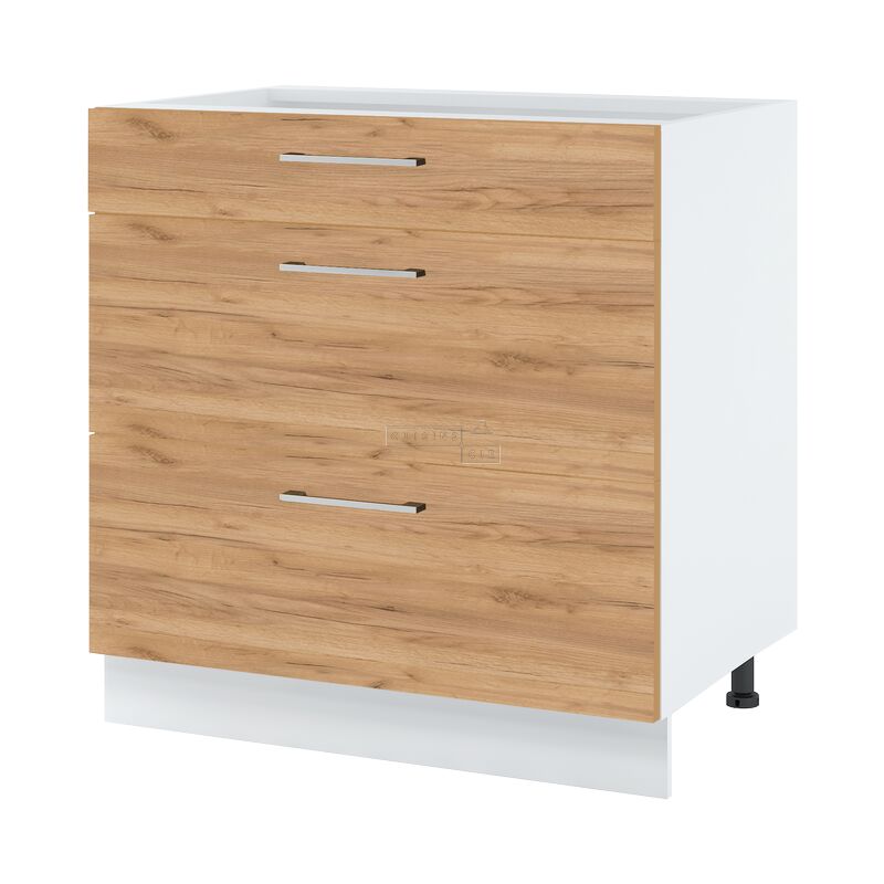 Cuisineandcie - Casserolier Bellissi Chene l 80 cm Type de poignee: Porte avec poignée apparente - Couleur: Décor chêne brut