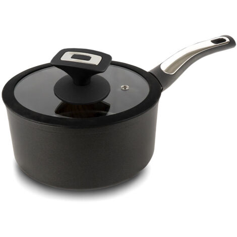 Casseruola 1 Manico Ø18 cm Antiaderente Induzione Silex Elegance Black Nero