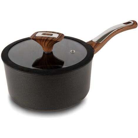 Casseruola Ø18 cm Antiaderente Induzione Silex Elegance Wood Nero