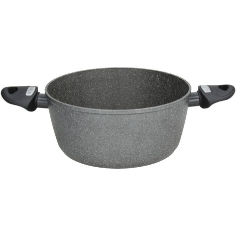 Casseruola 2 manici 20 cm  tognana mythos marble grigio cucina accessori
