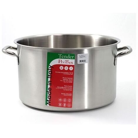 Casseruola alta per induzione con 2 manici in acciaio Inox Diametro 40