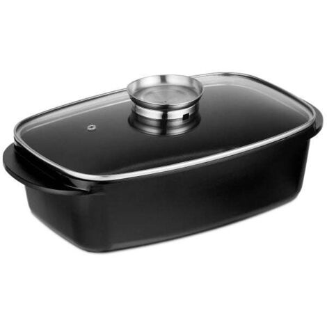 Casseruola con coperchio e pulsante per condire