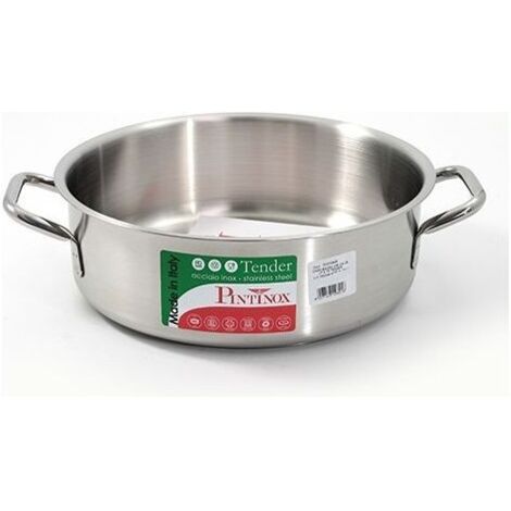 Casseruola media con 2 manici in acciaio inox Tender Cm.28
