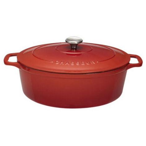 casseruola ovale in ghisa smaltata 33cm rubino sublime - puc473358 - chasseur
