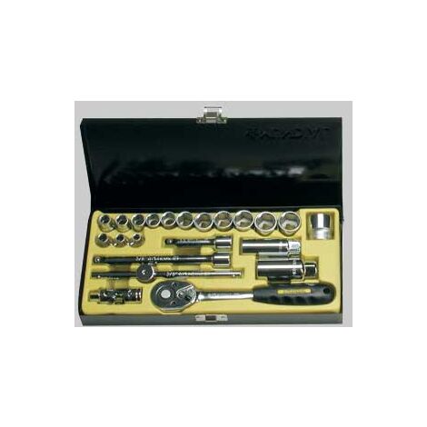 cassetta 22 bussole e accessori mundial 3/8"