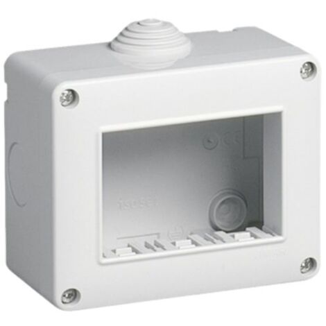 Cassetta 3 Moduli da Parete Esterna Idrobox IP40 Compatibile Vimar Plana - TOT