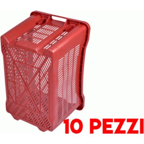 CASSETTA AGRICOLA RACCOLTA OLIVE FORATA IMPILABILI SOVRAPPONIBILE 40 LT 10 PZ 20712/10