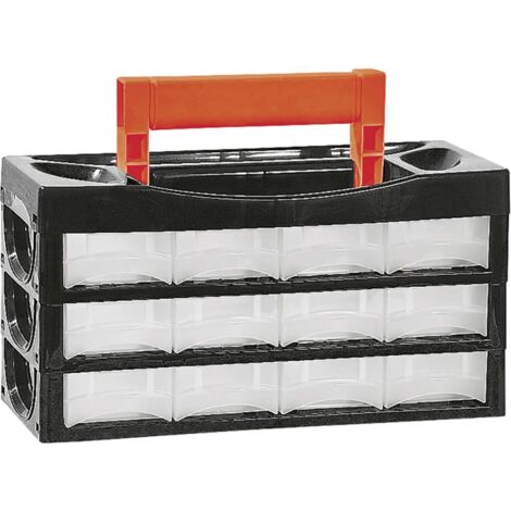 Cassetta attrezzi alutec 66009 12 scomparti portatile