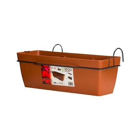 Cassetta con balconiera 'lolego' cm 50x29x18h - col. terracotta