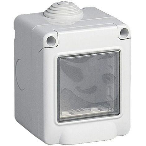 Cassetta con coperchio idrobox per esterno a 2 posti compatibile con vimar plana custodia per interruttori ip55