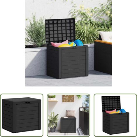 Cassetta da giardino -  Baule da Giardino Antracite 58,5x46x55 cm in Polipropilene