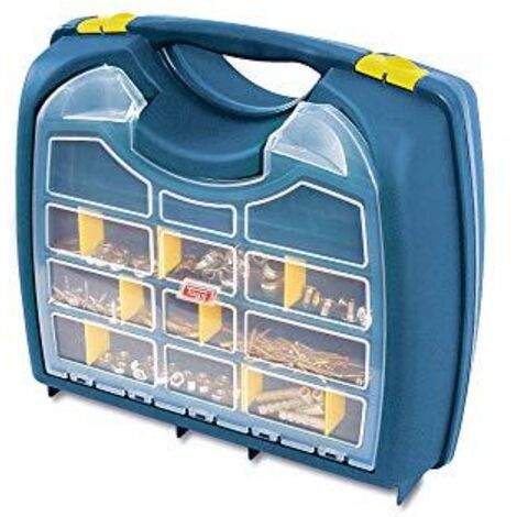 Cassetta degli attrezzi, 20 divisori rimovibili, 401x352x 156 mm, 22 L